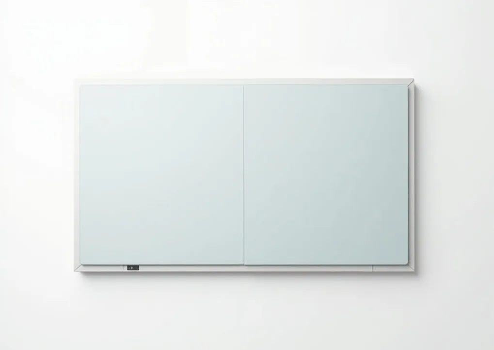 Top-down view of a large smart partition system laid horizontally on a white surface